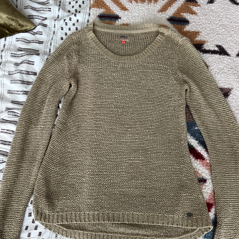 Only Beige Crew Neck Sweater